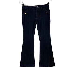 Spezzato Brazilian Jeans Dark Blue 4 Working Pockets Belt Loops Size 44 USA 12